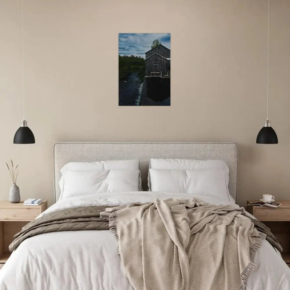 Old Finnish Watermill by the River - Poster - Rather Be In Finland