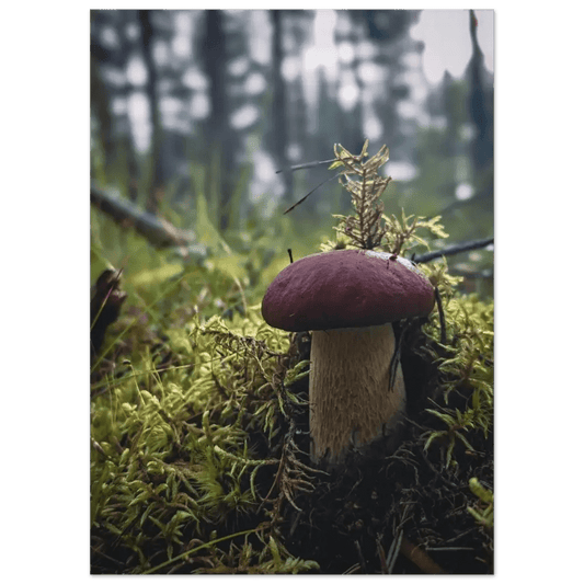 Perfect porcini mushroom in a Finnish forest - Poster - Rather Be In Finland