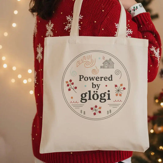 Powered by Glögi - Premium Tote Bag - Print Material - Rather Be In Finland €39.95