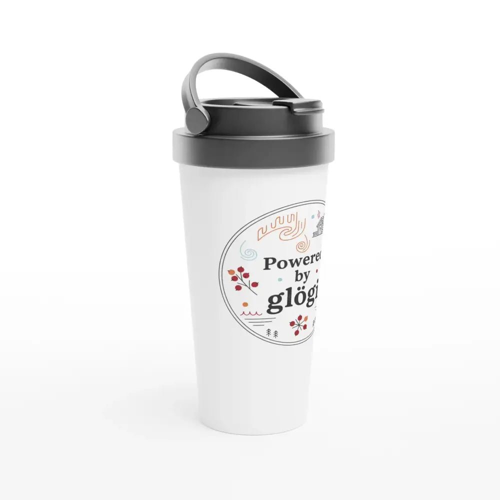 Powered By Glögi - Stainless Steel Travel Mug - Rather Be In Finland