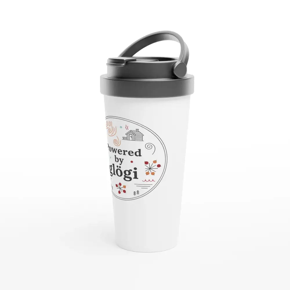 Powered By Glögi - Stainless Steel Travel Mug - Rather Be In Finland