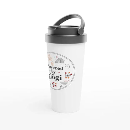 Powered By Glögi - Stainless Steel Travel Mug - Rather Be In Finland