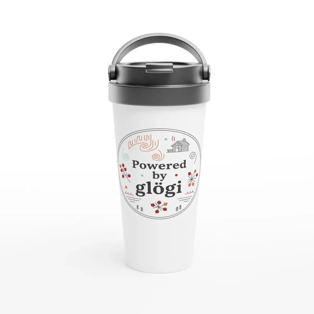 Powered By Glögi - Stainless Steel Travel Mug - Rather Be In Finland