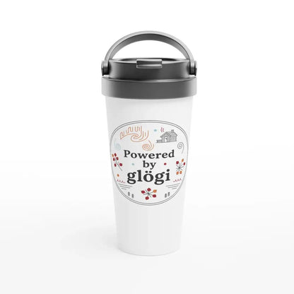 Powered By Glögi - Stainless Steel Travel Mug - Rather Be In Finland