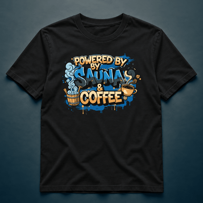 Powered By Sauna & Coffee - T-shirt - Rather Be In Finland