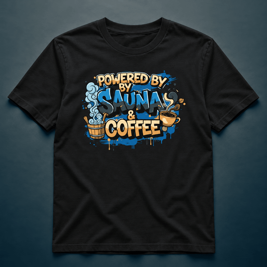 Powered By Sauna & Coffee - T-shirt - Rather Be In Finland