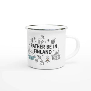 Photo du produit : mug émaillé au motif « Rather Be in Finland » de Rather Be in Finland