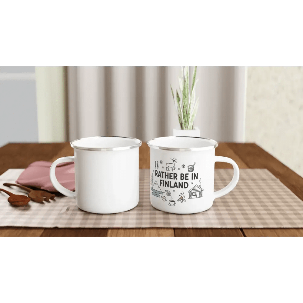 Rather Be In Finland - Enamel Mug - Rather Be In Finland