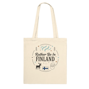 Photo du produit : sac en coton au motif « Rather Be in Finland » de Rather Be in Finland