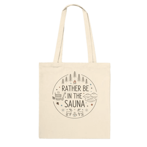 Photo du produit : sac en coton au motif « Rather Be in the Sauna » de Rather Be in Finland