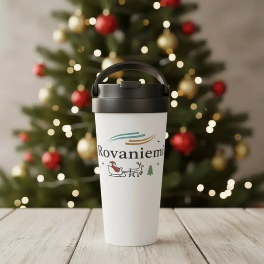 Rovaniemi - Finnish Stainless Steel Travel Mug - Print Material - Rather Be In Finland €39.95