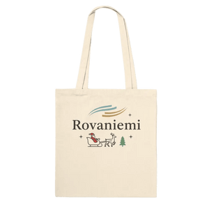 Photo du produit : sac en coton au motif « Rovaniemi - Premium » de Rather Be in Finland