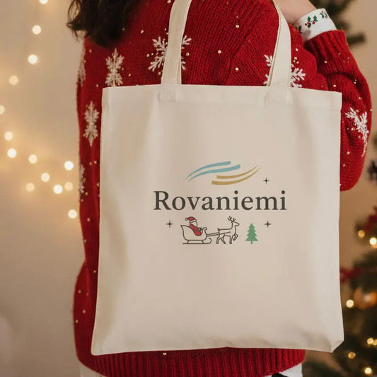 Rovaniemi - Premium Finnish Tote Bag - Print Material - Rather Be In Finland €39.95
