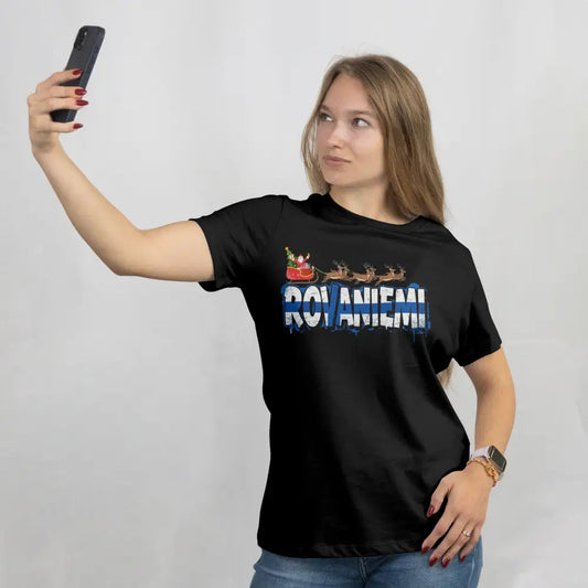 Rovaniemi Santa Sleigh - T-shirt - Print Material - Rather Be In Finland
