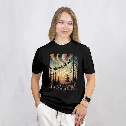 Santa & Northern Lights Finland - T-shirt - Rather Be In Finland