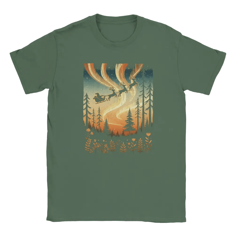 Santa & Northern Lights Finland - T-shirt - Rather Be In Finland