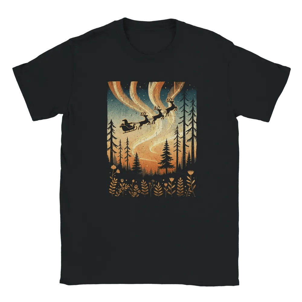 Santa & Northern Lights Finland - T-shirt - Rather Be In Finland