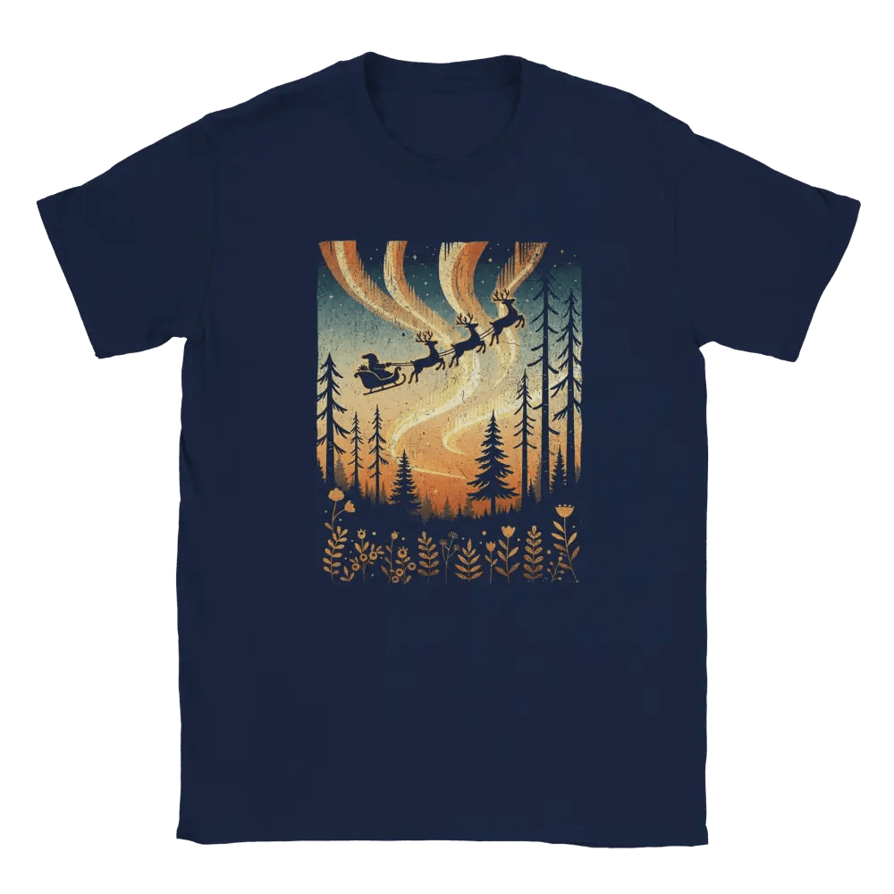 Santa & Northern Lights Finland - T-shirt - Rather Be In Finland