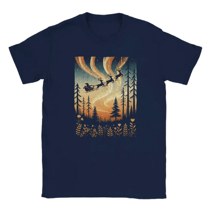 Santa & Northern Lights Finland - T-shirt - Rather Be In Finland