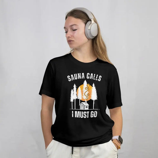 Sauna Calls - I Must Go - T-shirt - Rather Be In Finland