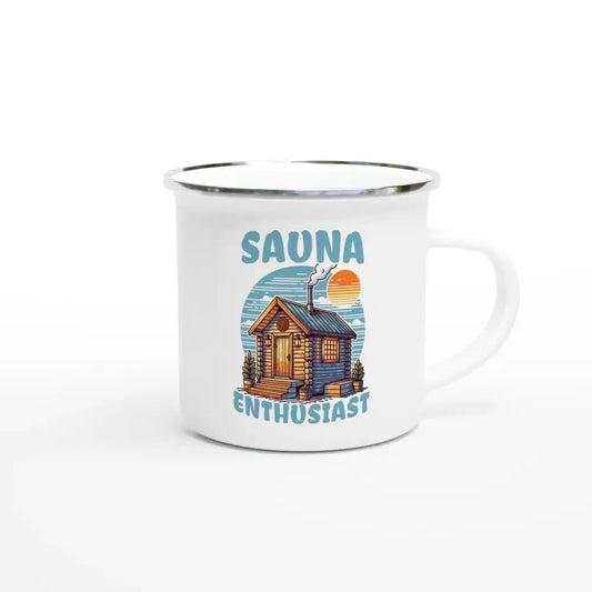 Sauna Enthusiast - Enamel Mug - Rather Be In Finland