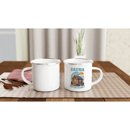 Sauna Enthusiast - Enamel Mug - Rather Be In Finland