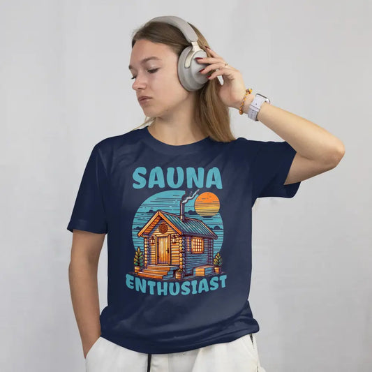 Sauna Enthusiast T shirt Print Material Rather Be In Finland