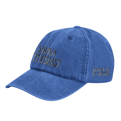 Sauna Enthusiast - Vintage Cotton Dad Hat - Rather Be In Finland