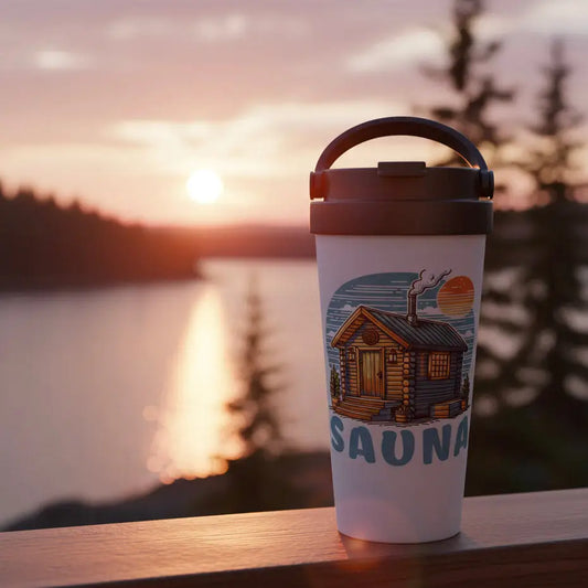 Sauna - Finnish Travel Mug - Print Material - Rather Be In Finland €39.95