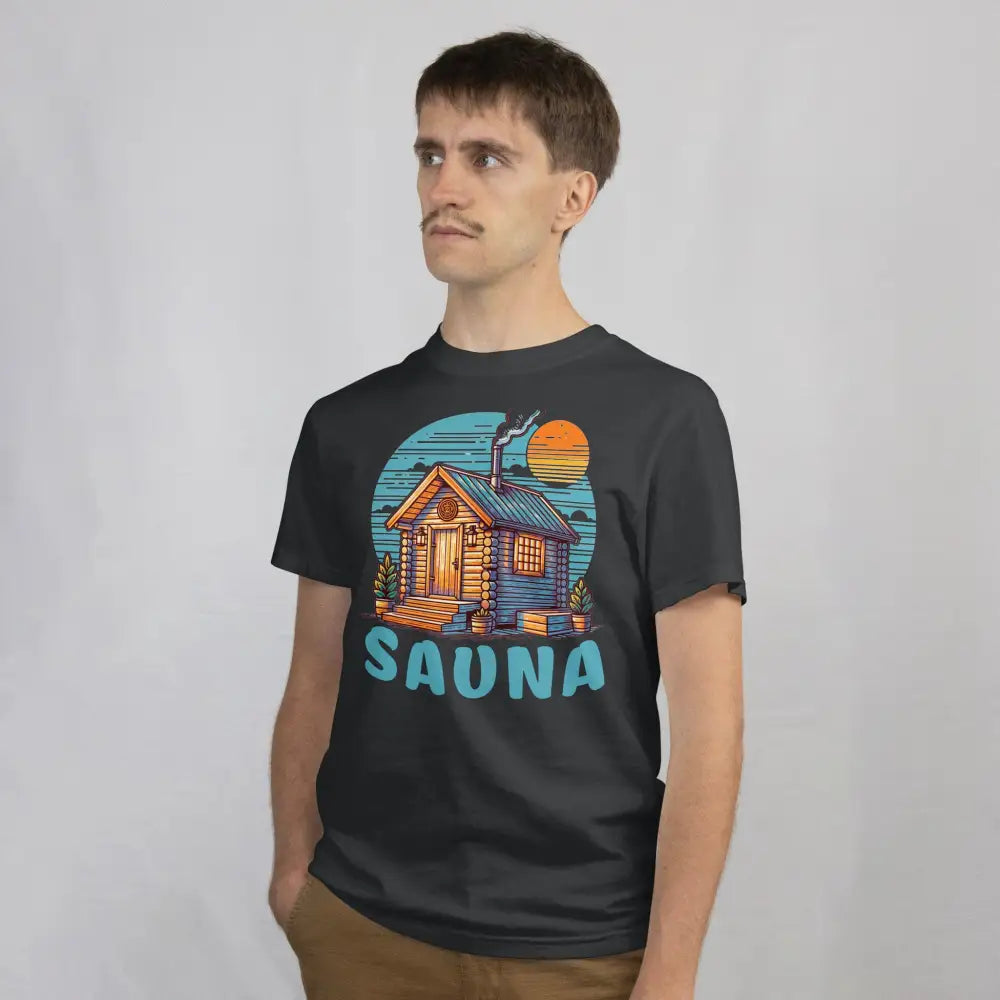 Sauna T shirt Print Material Rather Be In Finland