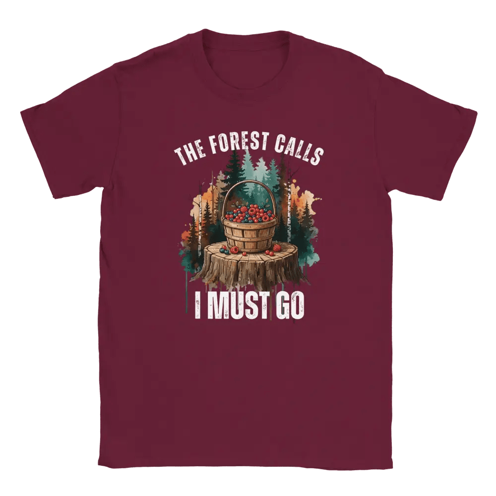The Forest Calls, I Must Go - Berries - T-shirt - Rather Be In Finland