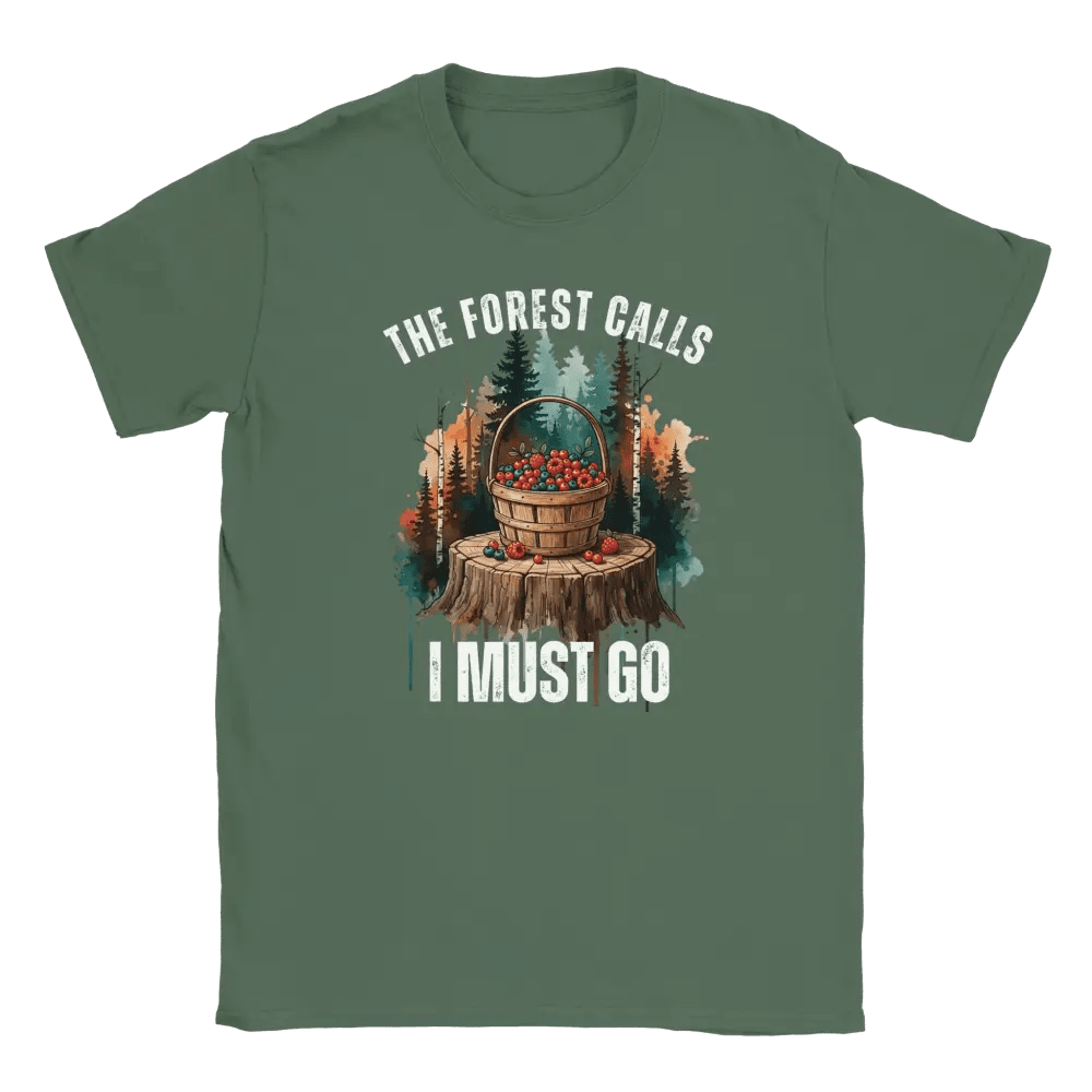 The Forest Calls, I Must Go - Berries - T-shirt - Rather Be In Finland
