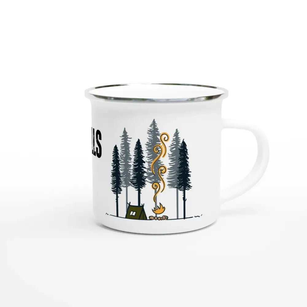 The Forest Calls - I Must Go - Forest Enamel Mug - Rather Be In Finland