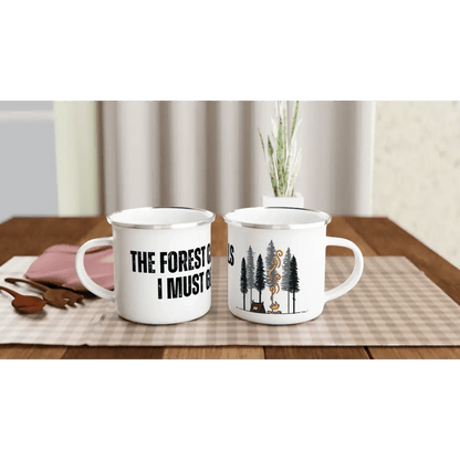 The Forest Calls - I Must Go - Forest Enamel Mug - Rather Be In Finland