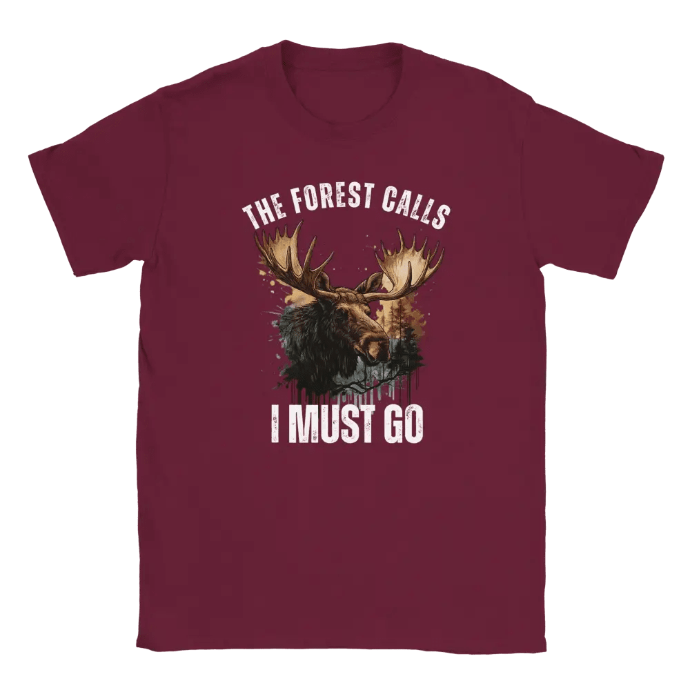 The Forest Calls – Moose Edition - T-shirt - Rather Be In Finland