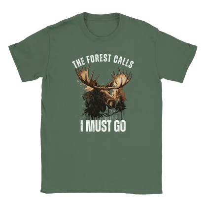 The Forest Calls – Moose Edition - T-shirt - Rather Be In Finland