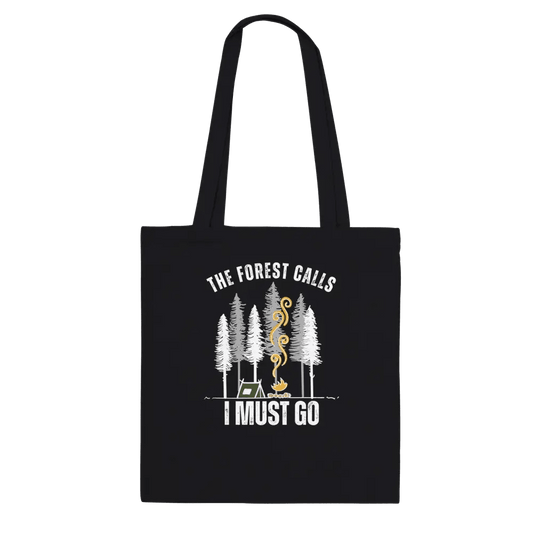The Forest Calls - Premium Tote Bag Black - Rather Be In Finland