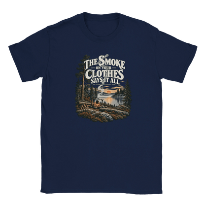 Photo du produit : t-shirt au motif « The Smoke on Your Clothes Says It All » de Rather Be in Finland