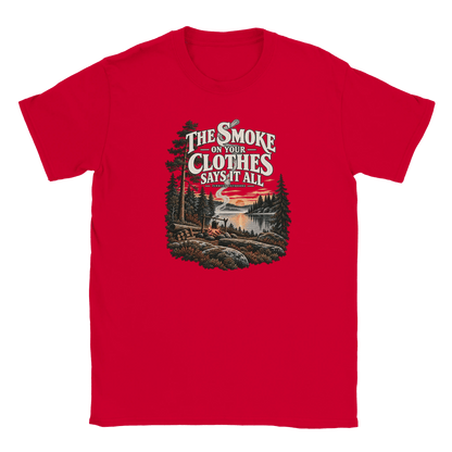 Photo du produit : t-shirt au motif « The Smoke on Your Clothes Says It All » de Rather Be in Finland