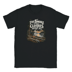 Photo du produit : t-shirt au motif « The Smoke on Your Clothes Says It All » de Rather Be in Finland