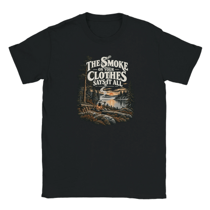 Photo du produit : t-shirt au motif « The Smoke on Your Clothes Says It All » de Rather Be in Finland