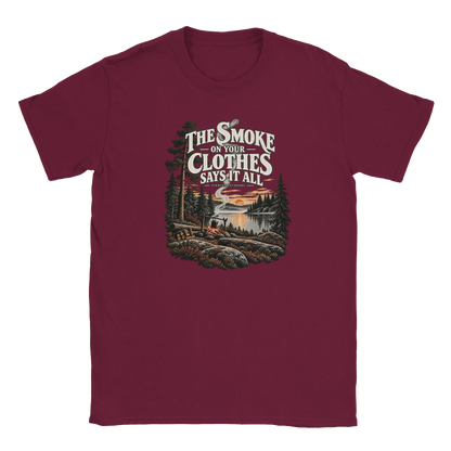 Photo du produit : t-shirt au motif « The Smoke on Your Clothes Says It All » de Rather Be in Finland