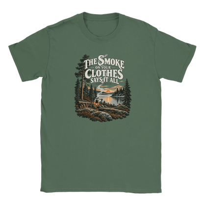 Photo du produit : t-shirt au motif « The Smoke on Your Clothes Says It All » de Rather Be in Finland