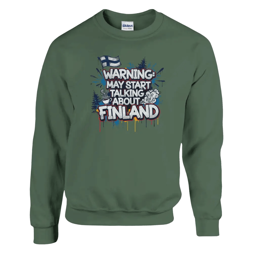 Warning: May Start Talking About Finland - Sweatshirt - Rather Be In Finland